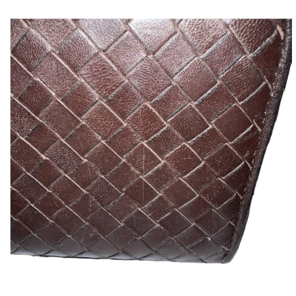 BOTTEGA VENETA BROWN ZIP LEATHER WALLET SILVER HARDWARE EUC - Picture 6 of 15